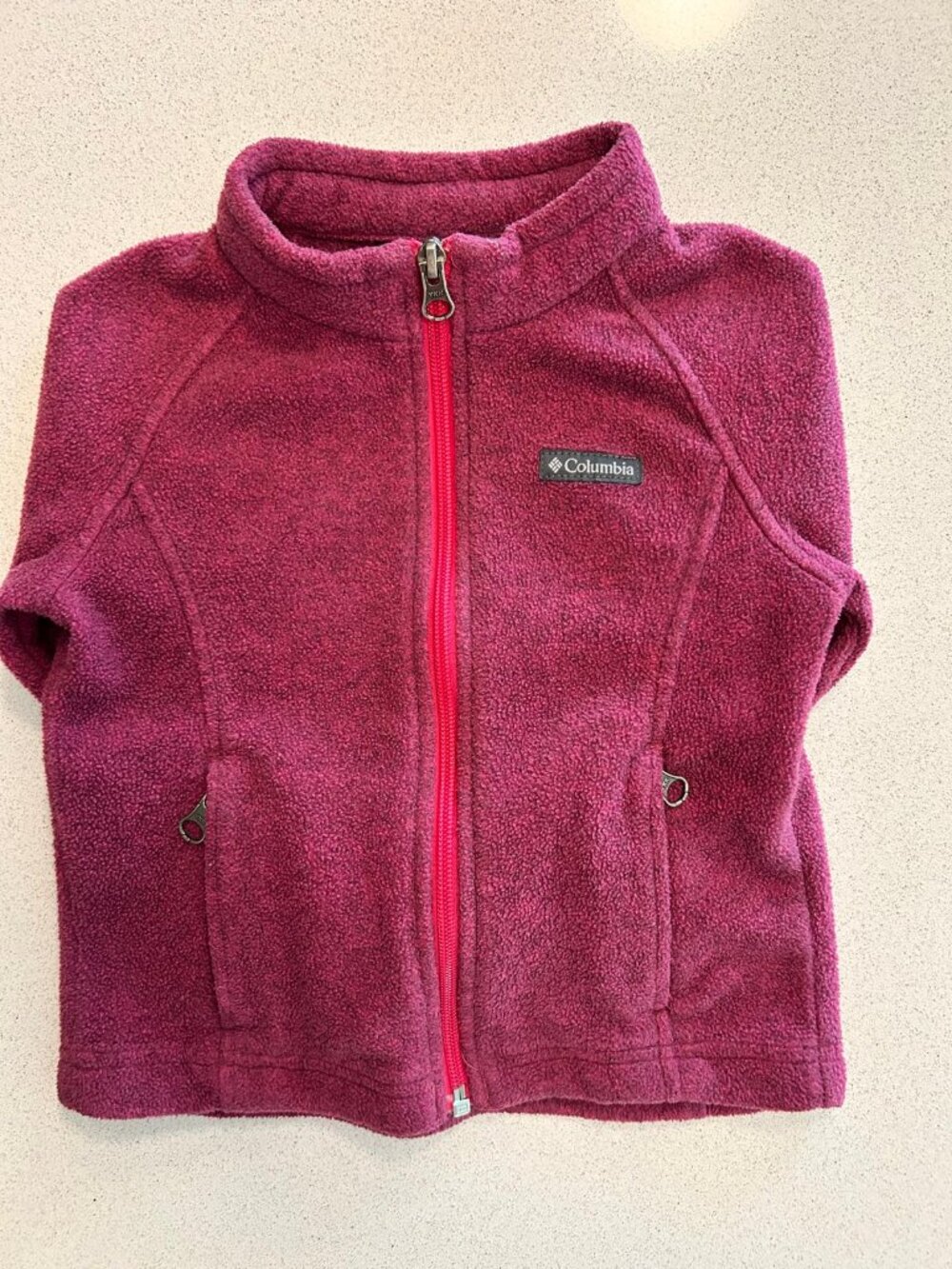 Columbia Benton Springs Fleece Jacket Girls Toddler 3T Berry Grape Excellent